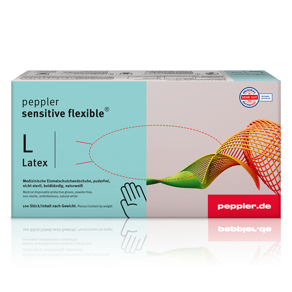 Gratis Muster | peppler sensitive flexible® | Latexhandschuh