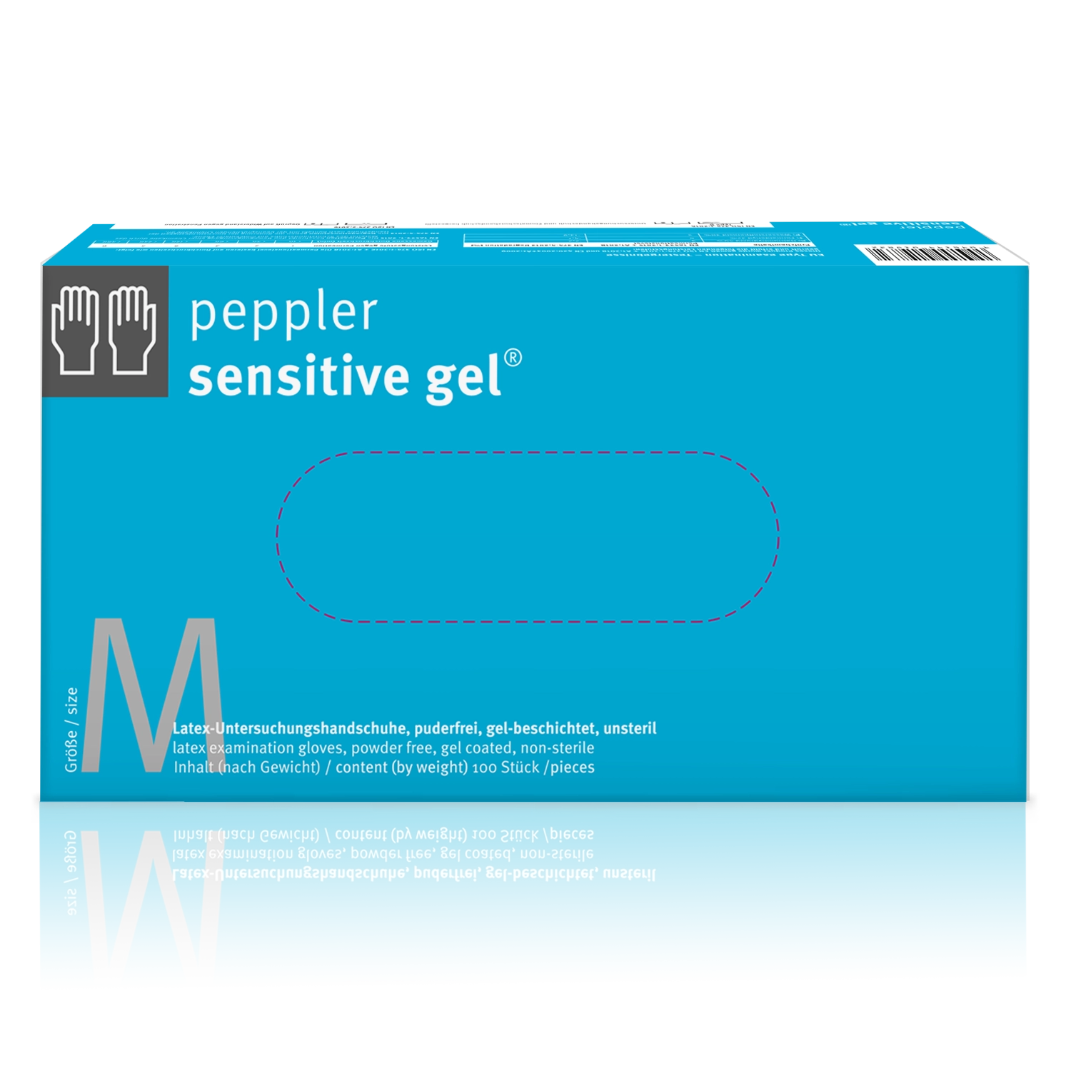 Gratis Muster Sensitive Gel Latex-Handschuh volltexturiert